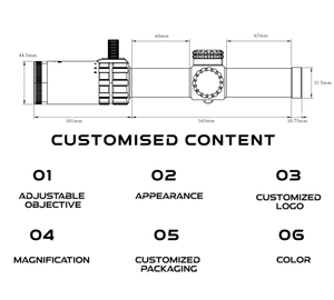 타이푼 XG1-6X24 FFP LPVO 스코프 초저산란 ED 글래스 아웃도어 전술 사냥 스코프 방수/충격 방지 망원 조준경 - Product Image 4
