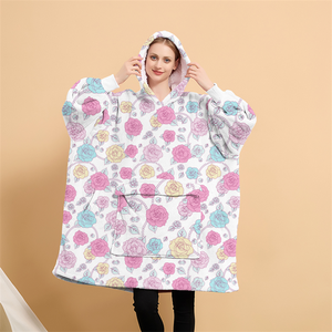Oversized <strong>Stitch</strong> Ultra Plush Colorful Donut Customized Design Winter Wearable Giant Sweatshirt <strong>Blanket</strong> <strong>Hoodie</strong> - Product Image 6