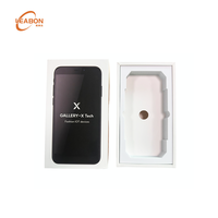 Boîte en carton recyclé pliable avec fenêtre transparente, impression UV, emballage pour étui de téléphone, protection d'écran, accessoires numériques