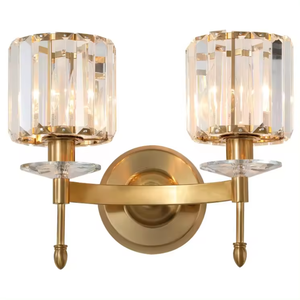 Nouvel arrivage Applique murale d'intérieur de luxe en verre pour jardin d'hôtel lampe nordique moderne en or chrome led 15w avec cristal - Product Image 4