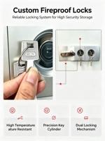 Caja Fuerte de Seguridad con Cerradura Digital Resistente al Fuego, con Compartimentos Interiores Ajustables, Diseño de Bisagra Oculta, para Uso Comercial y Doméstico