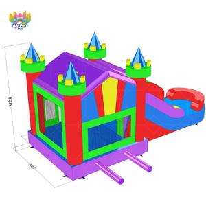Château <span class=keywords><strong>gonflable</strong></span> Airfunpro, usage commercial, double couche, épaissi, PVC écologique, combo châteaux gonflables - Product Image 4