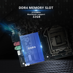 Nvd GTX 1050 Ti เมนบอร์ดโปรเจคเตอร์ระบบฝังตัวสำหรับเครื่องโฆษณาสนับสนุน DDR4 - Product Image 3
