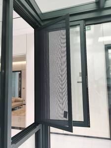 Moderno insonorizado apertura hacia adentro inclinación aleación de aluminio Sunroom ventanas rotura térmica pantalla plegable fijo estilo abierto para la exportación - Product Image 4