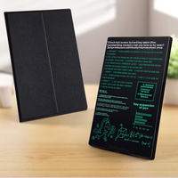 Tablette d'écriture numérique LCD portable pour adultes, bloc-notes de bureau électronique professionnel avec étui en cuir, 12 pouces