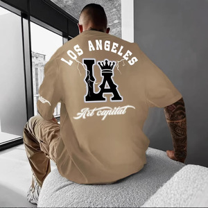 T-shirt pour homme Los Angeles Art Capital, manches courtes, coupe classique, 100% coton, jersey respirant, imprimé - Product Image 2