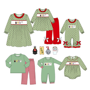 Newborn Christmas Dress - Infant Smocked Christmas Dress - Knee-Length  Cotton Design