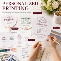 Éventails de mariage personnalisés pour adultes, en papier et bois, pour invités, cérémonies en extérieur, cadeaux, Chine