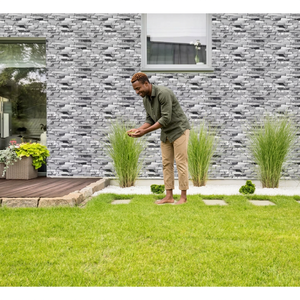 Carreaux muraux en céramique numérique gaufrés haute profondeur 300x450mm, finition satinée mate, texture pierre pour façade extérieure - Product Image 4