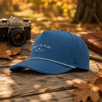 Topi Golf Anti Air Berkualitas Tinggi, Dapat Disesuaikan, Untuk Olahraga Memancing Luar Ruangan, Dilengkapi Lubang Tali, Logo Kustom, Topi Baseball