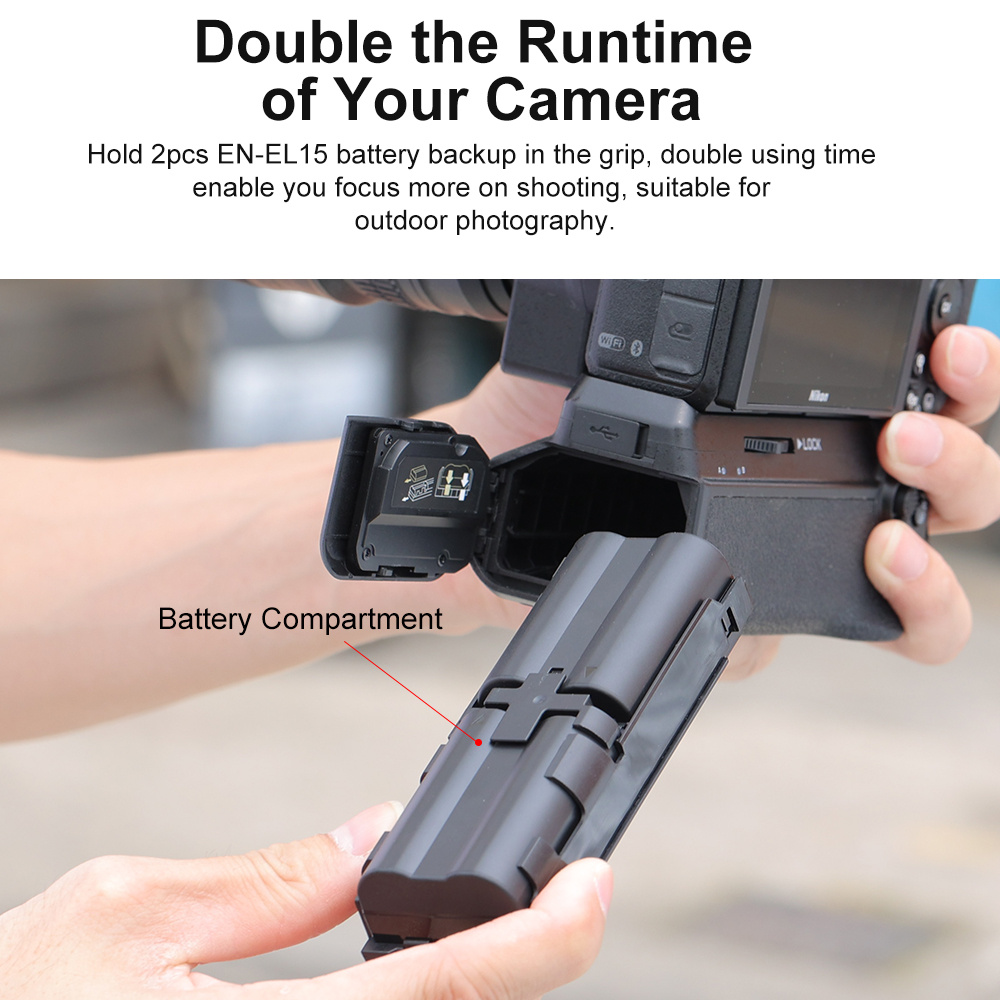 KingMaカメラ垂直バッテリーグリップMB-N11ニコンZ6IIZ7II用