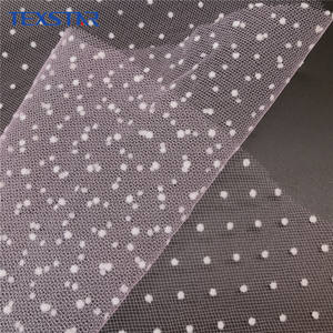 100% पॉलिएस्टर उच्च गुणवत्ता स्विस पोल्का डॉट आते पैटर्न मुद्रित tulle मेष कपड़े के लिए पोशाक - Product Image 4