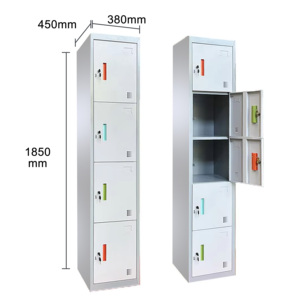 Casier scolaire en acier simple à 4 portes Casier en métal Armoires verticales pour employeur - Product Image 2