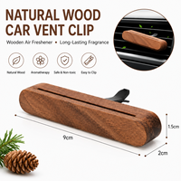 Diffuseur d'arômes en bois naturel pour grille d'aération de voiture, rechargeable, bâtonnet parfumé aux huiles essentielles pour l'intérieur du véhicule