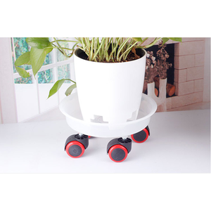 Deko — <span class=keywords><strong>support</strong></span> de Pot rond en plastique, avec <span class=keywords><strong>roulettes</strong></span> mobiles de jardin, plateau à roulement, soucoupe pour Pots de fleurs, plateau - Product Image 3