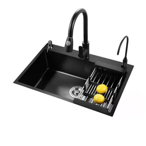 Fregaderos de Cocina de Acero Inoxidable Negro de Alta Calidad con Función de Cascada, para Instalar Bajo <span class=keywords><strong>Encimera</strong></span>, Venta al Por Mayor - Product Image 2