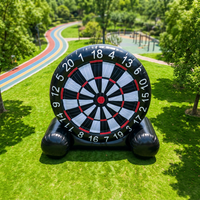 Jeu de fléchettes géant gonflable de football, fourni par l'usine, avec ballons de football adhésifs en PVC pour fêtes en plein air, jardins et carnavals