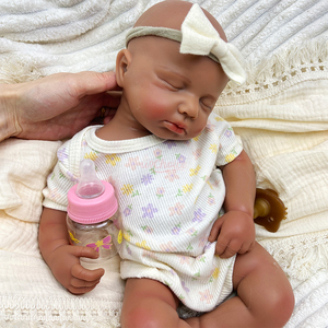 Muñeca Afroamericana <span class=keywords><strong>Reborn</strong></span>, Muñecas Bebé <span class=keywords><strong>Reborn</strong></span> de Piel Oscura, Juguete Suave, Anatómicamente Correcto, Muñecas <span class=keywords><strong>Reborn</strong></span> con Boca Abierta para Coleccionistas - Product Image 3