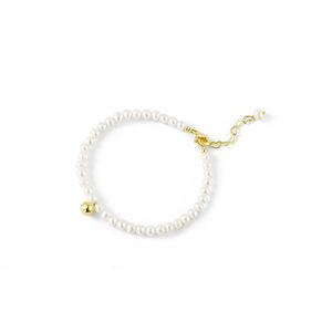 Dinle Natural Freshwater Pearl <b>Bracelet</b> White Less Than 3mm <b>Adjustable</b> Women's Everyday Wear Jewelry - Product Image 4