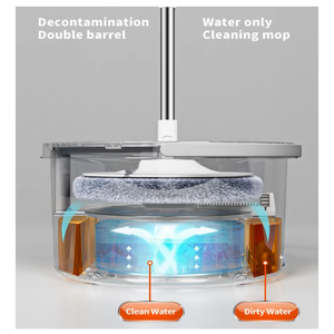 OEM/ODM <span class=keywords><strong>Cubo</strong></span> de fregado giratorio de 2.5L <span class=keywords><strong>con</strong></span> sistema de separación de agua autolimpiante Turbo Scrubbing, plato plegable y movilidad de 4 <span class=keywords><strong>ruedas</strong></span> - Product Image 3