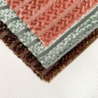 Tissu en velours côtelé extensible 93% polyester 7% élasthanne, velours jacquard rayé horizontal brillant de luxe pour abaya et robe de soirée