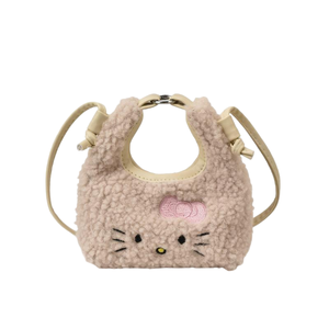 Mini Borsa a Secchiello in Pelliccia Sintetica a Forma di Gatto - Borsetta Kawaii in Pile a Tracolla per Donne - Product Image 4