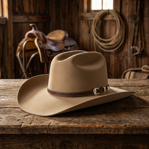 Gentleman Adults Travel Casual Fashionable Durable Genuine Leather Cowboy <b>Hat</b> Unisex Four Seasons Beach BS International 52-54cm - Product Image 1