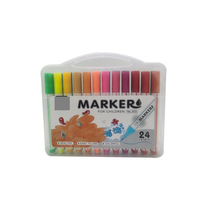 Marqueurs colorés faciles à utiliser pour enfants, ensemble de stylos marqueurs à pointe feutre lavables personnalisés - Product Image 1
