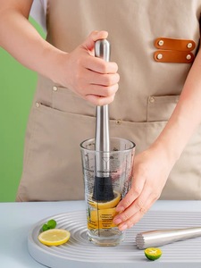 Martillo de acero inoxidable para hielo triturado, té de la leche, jugo de limón, maceración de Frutas/verduras para tiendas de té de la leche, herramienta Schick Cup Hand Beat - Product Image 5