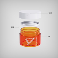 L'emballage cosmétique en plastique transparent de PETG cogne la gamme 5ml à 250ml avec le couvercle blanc pour la crème et la lotion de corps
