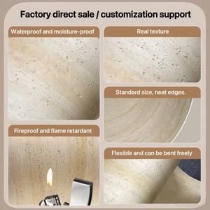 Muestra gratis de piedra de línea <span class=keywords><strong>gris</strong></span> claro nuevo corte de <span class=keywords><strong>roca</strong></span> impermeable Flexible MCM Panel de pared de azulejo de imitación ondulado azulejos de piedra suave - Product Image 5