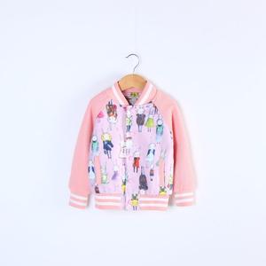 เสื้อแจ็คเก็ตเบสบอลสีชมพูสำหรับเด็กผู้หญิงขายส่งจำนวนมากสำหรับฤดูใบไม้ผลิ - Product Image 2