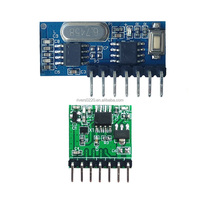Modules RF sans fil 433 MHz, interrupteur de télécommande, décodage 1527, récepteur 4 canaux et module émetteur RF pour éclairage LED