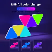 Dailu Atmosphère Intelligent Intelligent DIY Triangulaire Nid D'abeille Quantique Chevet Mur Musique Sync Triangle Panneau Lumineux pour Salle De Jeu