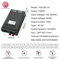 Alimentation électrique à découpage 12V 200A 2500W pleine puissance, régulée en courant continu, de qualité industrielle, pour équipement de contrôle industriel