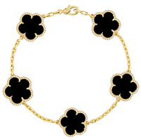 Conjunto de Joyería de Alta Calidad, Exquisito y Elegante, Collar, Pulsera y Pendientes de Trébol de Cuatro Hojas de Cobre de 15 mm, Joyería para Mujer