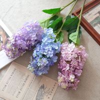 Bunga Hydrangea Pagoda Buatan Baru 72 cm Tangkai Tunggal Hydrangea Kerucut Besar Biru Dekorasi Pernikahan Rangkaian Hotel Lilac