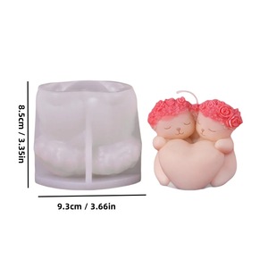 Rose Bear Scented <b>Candle</b> <b>Mold</b> Valentine'S Day Decoration Plaster <b>Mold</b> Heart Bear Soap <b>Mold</b> DIY <b>Candle</b> Making Kits - Product Image 5