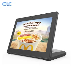 L Shape 8 Inch All In 1 Touch Screen Evaluator Bank Restaurant Ordering POE NFC IPS Panel Desktop Android Finish Tablets