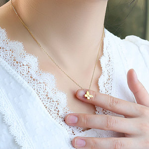 จี้สร้อยคอแฟชั่นรูปผีเสื้อประดับเพชร ชุบทอง 14k 18k ทำจากสแตนเลส 316L สำหรับผู้หญิง ขายส่ง - Product Image 2