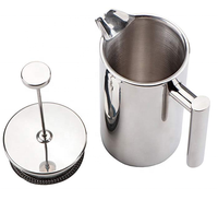 Itop — café à pression française en acier inoxydable 304, système de Filtration isolé sous vide, Double paroi