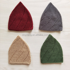 Usine personnalisé islamique Kufi chapeau femmes filles tricoté chapeau bonnet chapeaux, hommes gars crâne <span class=keywords><strong>casquette</strong></span> tricoté à la main bonnet Crochet <span class=keywords><strong>casquette</strong></span> - Product Image 6