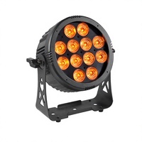 Projecteur PAR 12x15W IP65 étanche 6-en-1 RGBWAUV avec batterie rechargeable pour événements extérieurs