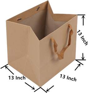 Sacs en papier kraft écologiques personnalisés pour supermarchés, avec poignée, pour cadeaux, vente en gros - Product Image 5