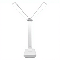Lampe de lecture de table pliable multifonctionnelle à LED avec protection oculaire, rechargeable par USB, moderne, blanche, CJD D20B