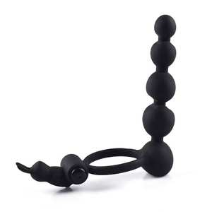 Vibration Lock Cock Ring Anale Kralen Voor Mannen En Vrouwen Met G-Spot Passie Volwassen Seksspeeltjes - Product Image 1