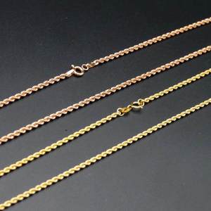 Ожерелье из цельного золота 18 карат / Колье-цепочка «Витой канат» / Колье-цепочка «Твист» - Product Image 4