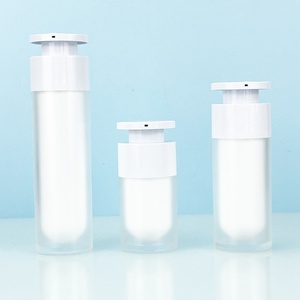 Customized logo Cosmetic Airless Lotion <b>Bottle</b> 15ml 30ml 50ml Essence Press <b>Bottle</b> White Frosted Airless <b>Pump</b> <b>Bottle</b> - Product Image 5