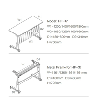 Meubles de bureau commerciaux, tables de formation et de conférence modernes en métal pliables et extensibles avec pieds en acier et roulettes