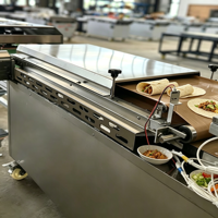 Ligne de production de paratha multifonctionnelle commerciale à moteur, machine automatique pour faire des tortillas, des chapatis et des rotis